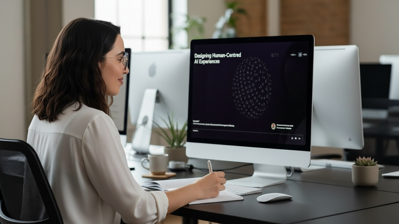 White Mediterranean-style house with a terracotta roof, surrounded by lush greenery and partially obscured by vibrant red-orange flowers in the foreground