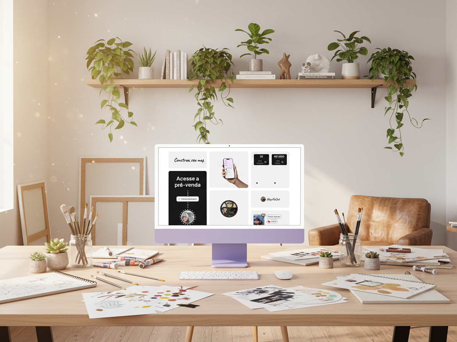 White Mediterranean-style house with a terracotta roof, surrounded by lush greenery and partially obscured by vibrant red-orange flowers in the foreground